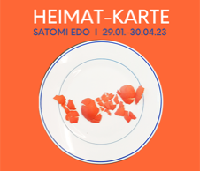 Plakatausschnitt "Heimat-Karte" Ausschnitt des Plakates zur Ausstellung "Heimat-Karte" mit Schriftzug und Illustration