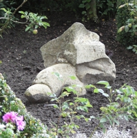abstrakte Sandstein-Skulptur