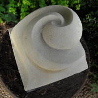 Schneckenförmige Sandsteinspirale