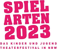 Logo des Festivals SPIELARTEN 2023 mit Schriftzug.