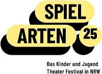Das Logo des Festivals SPIELARTEN 2025 (Logo: Barbara Sailer) Logo des Festivals SPIELARTEN 2025 mit Schriftzug.