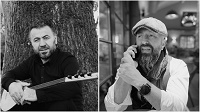 Vorlese-Café auf Türkisch und Deutsch: v.l. Nedim Şahin / Musik und Cevdet Aksoy / Lesung (Foto: Kulturinitiative Coerde) Portraits der Akteure des Vorlese-Cafés im April 'Nedim Şahin, Musik und Cevdet Aksoy, Lesung'.