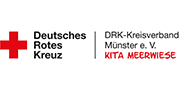 Logo DRK-Kita Meerwiese - rotes Kreuz mit Schriftzug