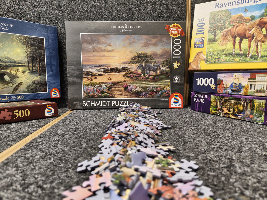 Puzzle und Puzzleteile