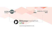 Logos von EDMOND NRW, learn:line NRW und Bildungsmediathek NRW