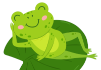 Frosch auf einem Blatt Frosch auf einem Blatt