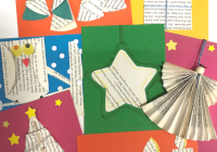 Selbstgemachte Weihnachtskarten aus Papier Selbstgemachte Weihnachtskarten aus Papier