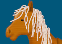 Illustration: Der Kopf eines Pferdes.