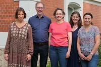 Foto Kolleg*innengruppe Schutzprozess: Friedrun Vollmer, Thomas Weber, Anja Bareither, Barbara Zens, Eliana Baruffol