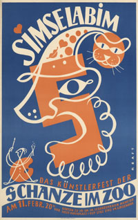 Das Plakat „Simselabim“ von Hans Kraft.