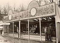 Schießhalle Genert mit Schießstand und Blumenbude um  1960, Foto aus Privatbesitz