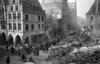 Am Prinzipalmarkt hatte der Angriff vom 10. Oktober 1943 erste deutliche Lücken in die Giebelreihe gerissen
