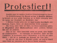 Stadtarchiv Münster: Protestplakat aus dem Jahr 1919