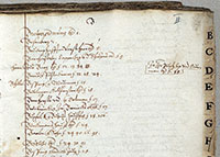 Eine alte Papierseite mit handgeschriebenem Text