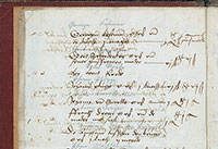 Abbildung einer Zahlenaufstellung im Schatzungsregister der Jüdefelder-Leischaft ab 1540
