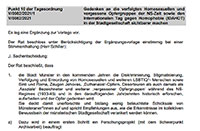 Abbildung mit Text - Ratsbeschluss