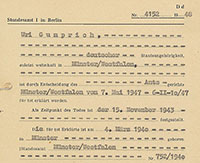 Dokument Todeserklärung von Uri Gumprich aus Münster, eines jüdischen NS-Opfers