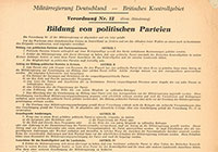Plakat zur Bildung politischer Parteien