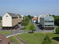 Foto der ehemaligen Winterbourne-Kaserne (heute: Speierstadt im Stadtteil Coerde) während der Konversion, Stand 2005