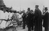 Kaiser Wilhelm II. besucht eine Völkerschau
