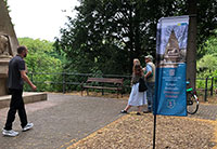 Info-Stand am Dreizehner-Denkmal, 6. Juli 2019