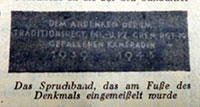 Neue Inschrift von 1954 (Westfälische Nachrichten)