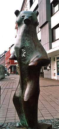 Bronzener Berliner Bär