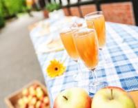 Apfelernte2016 Foto:Tisch mit Saft