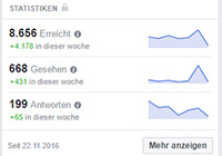 Facebookstatistik von 2016.