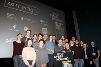 Premiere: Im Cineplex zeigten Studierende der FH Münster - Fachbereich Design - einen bewegenden Kino-Clip, der sich gegen Cybermobbing richtet.