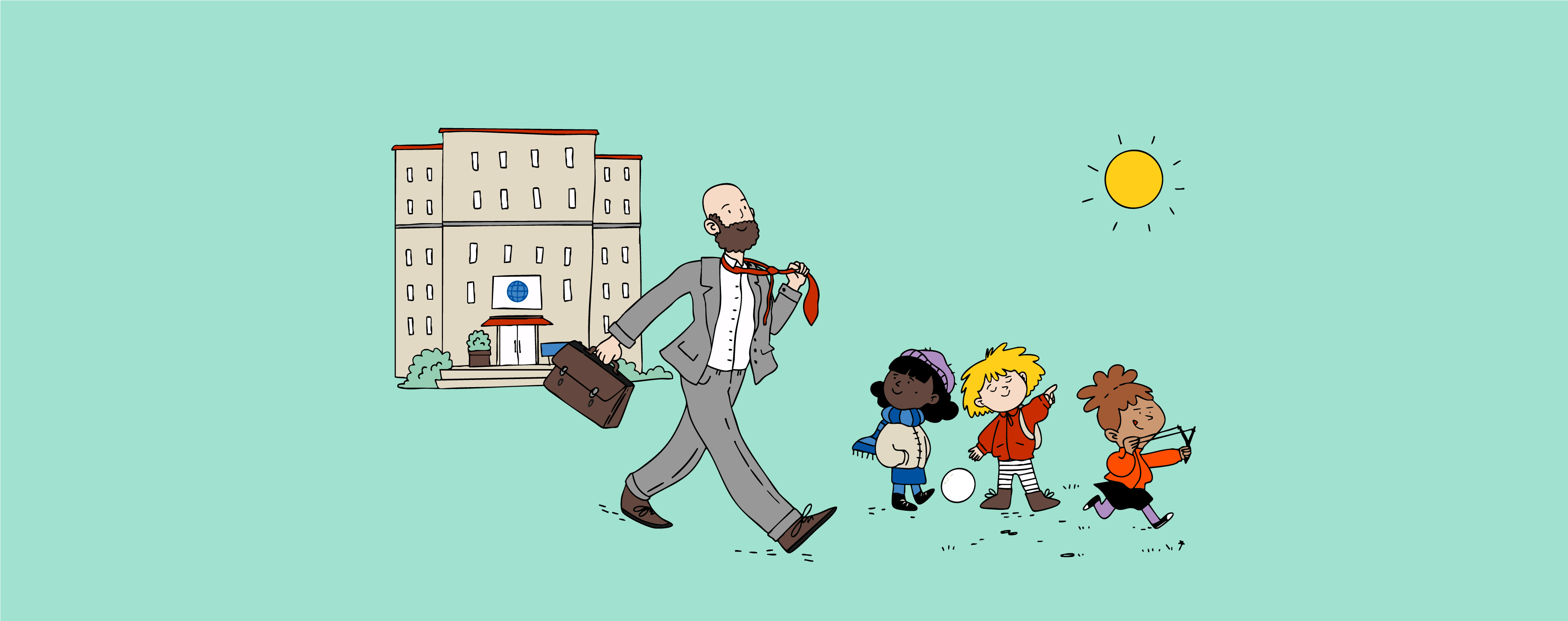 Illustration: Menschen auf der Straße