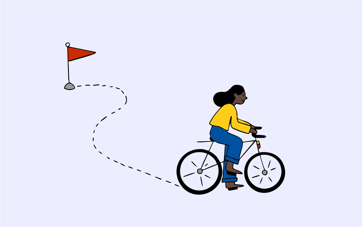 Illustration: Radfahrerin