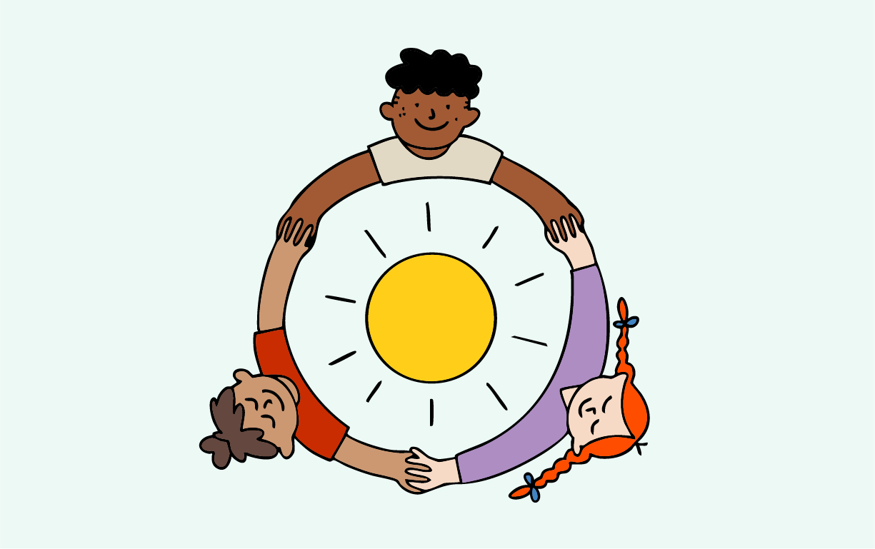 Illustration: Kinder im Kreis