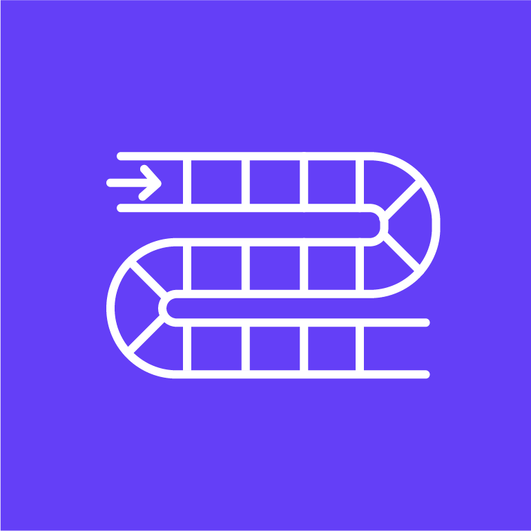 Icon einer schlangenförmigen Leiter