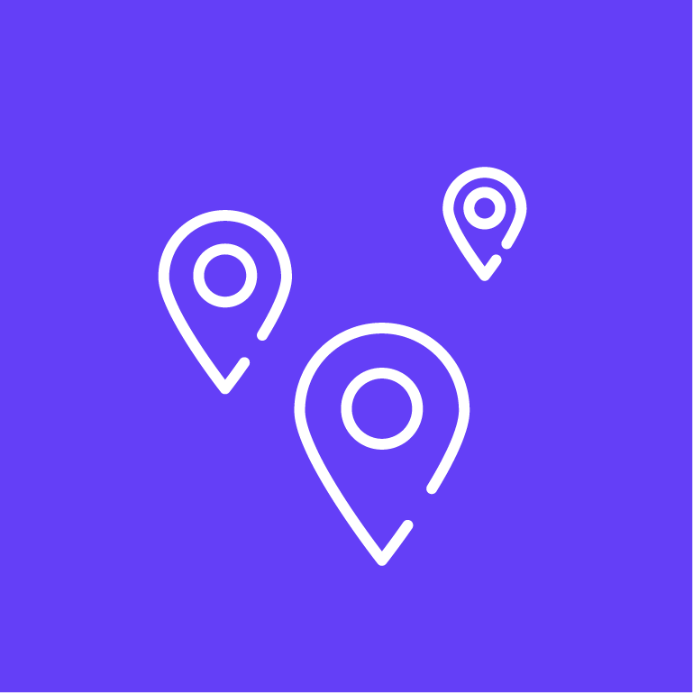 Icon von drei Markierungspunkten