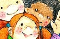 Illustration: Drei gezeichnete Kinderköpfe