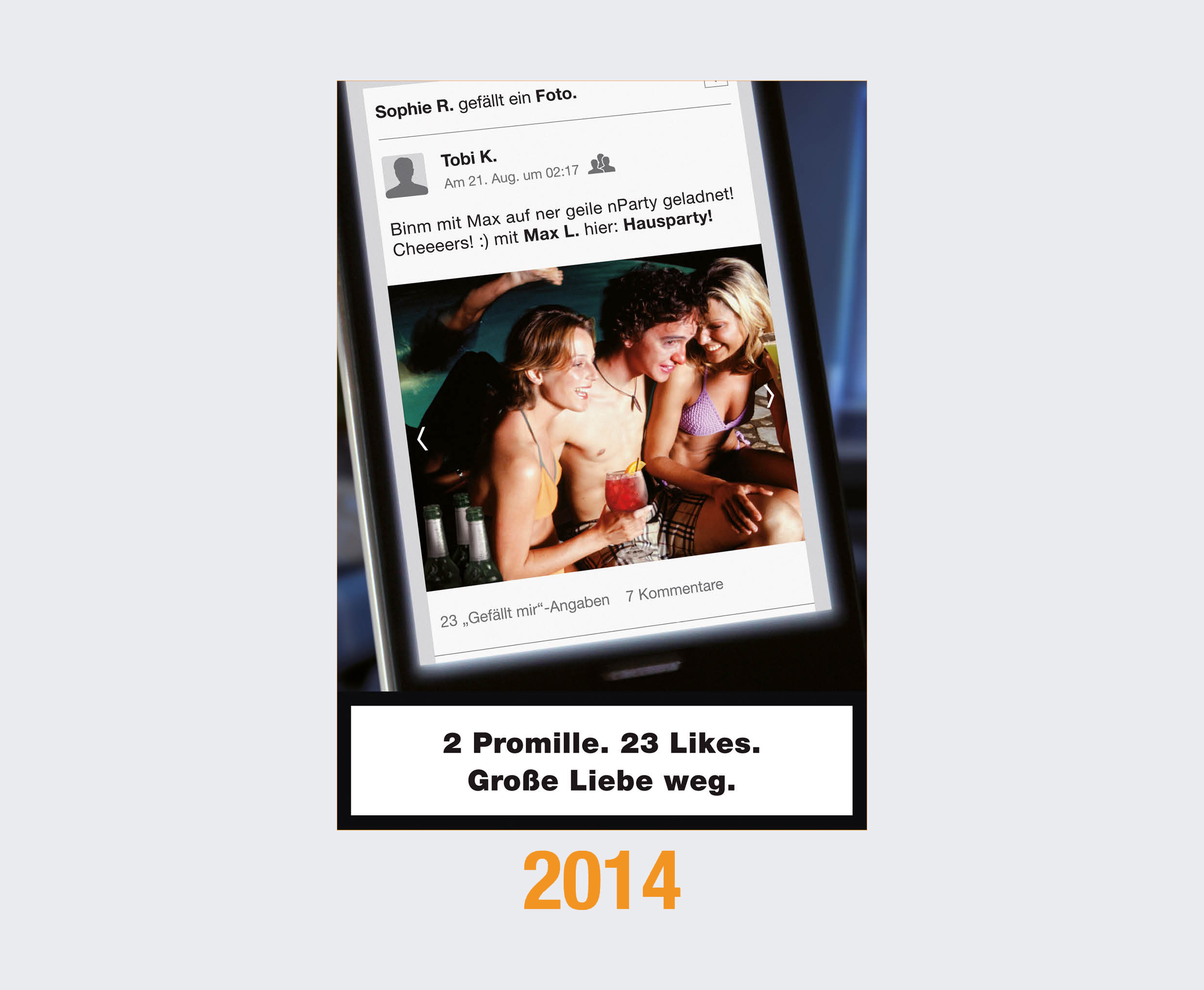 2014: 2 Promille. 23 Likes. Große Liebe weg. 