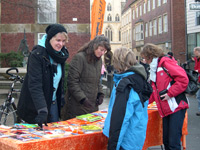 Infostand auf dem Markt