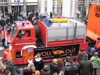 Wagen der Jugendfeuerwehr am Rosenmontag