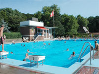 Schwimmbecken im Freibad Sudmühle