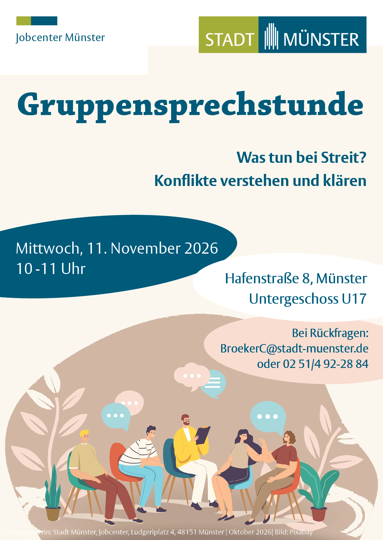 Gruppensprechstunde November 2026 Postkarte