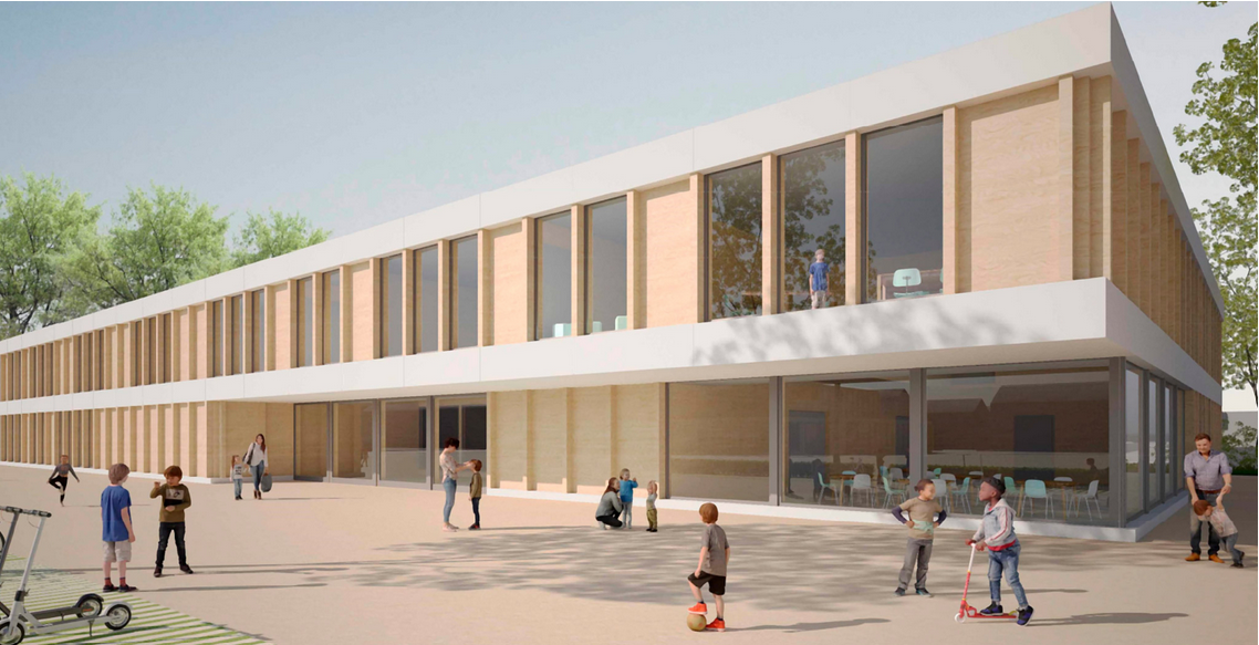 Außenansicht der neuen Melanchthonschule