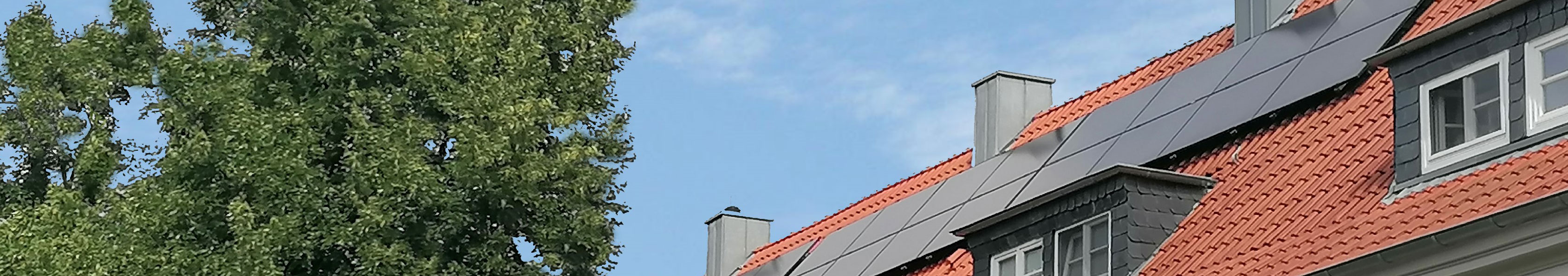 Solaranlage auf einem Hausdach