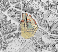 Der Klosterbezirk Überwasser im Jahr 1636