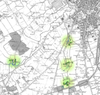 Ausschnitt aus einem Plan des Stadtgebiets Münster im Jahr 1895