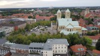 Der Dom und seine Anbauten, aufgenommen von Turm der Lambertikirche. Foto: Wolfgang Ubbenhorst 2019