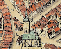 Ausschnitt aus dem Stadtplan des Everardt Alerdinck aus dem Jahr 1636