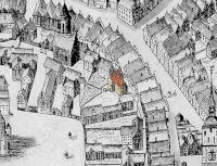 Ausschnitt aus dem Stadtplan aus dem Jahr 1636