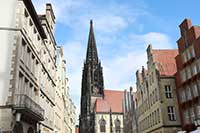 Prinzipalmarkt mit Blick auf die Lambertikirche