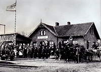 Historische Aufnahme des Bahnhofs Hiltrup